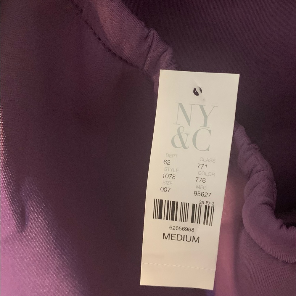 Beautiful plum / purple / peplum dress - New York and company - size Medium